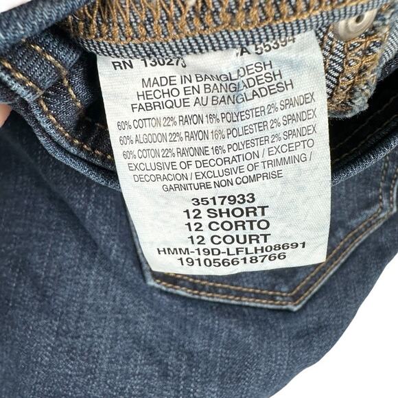 Lee Slim Fit Slim Leg Mid Rise Pull On Jeans Size 12 Short - Picture 4 of 6